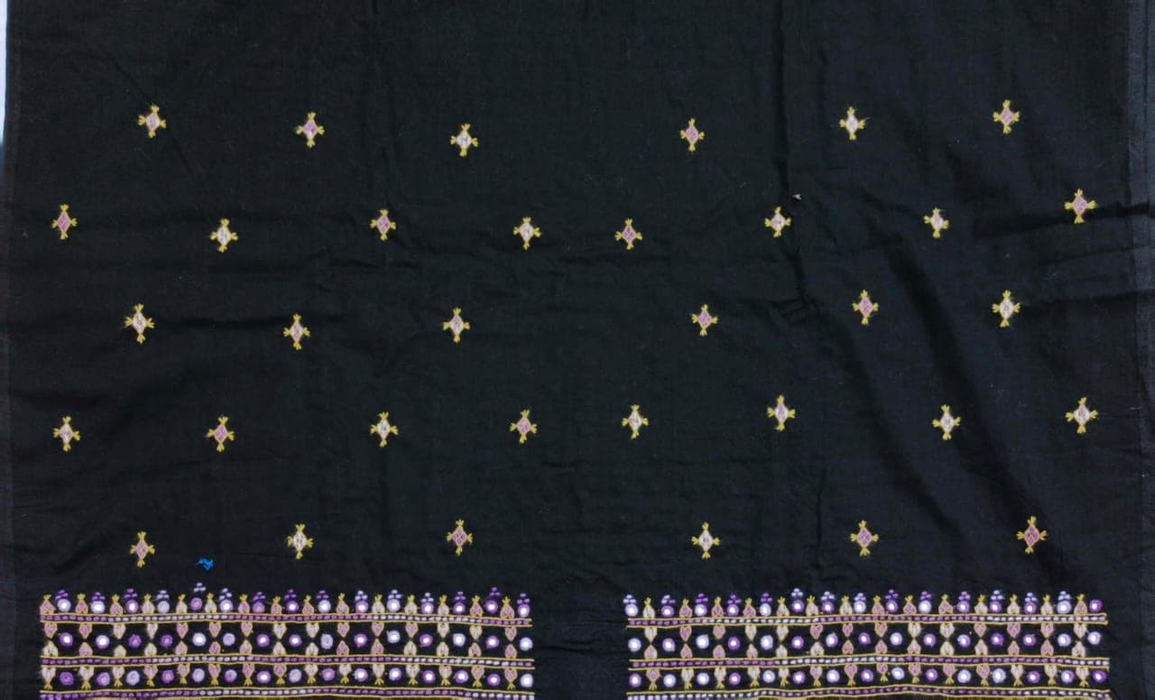 Hand Embroidered Black Mirror Work Shirt (1 Piece) 2