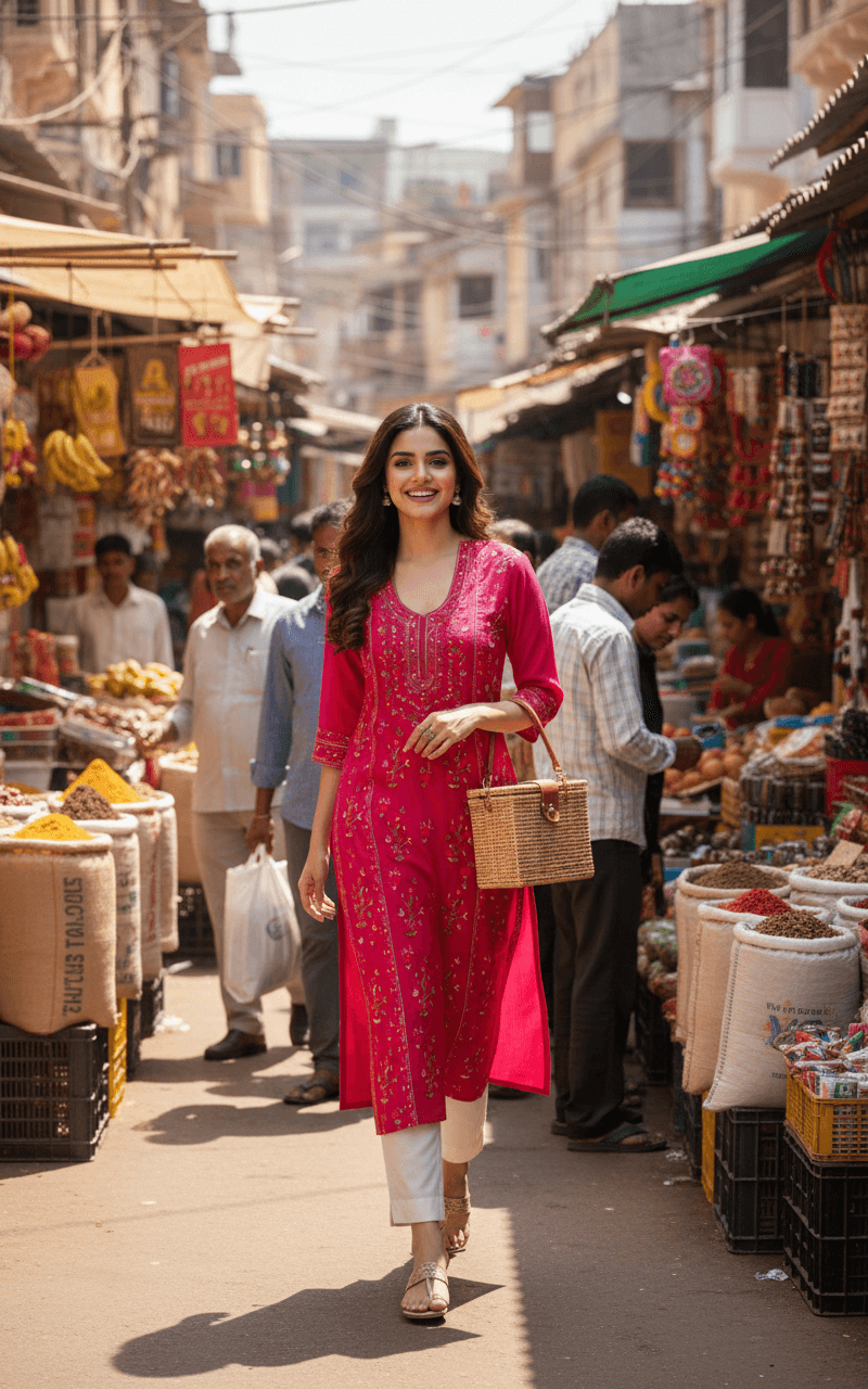 Hot Pink Festive Embroidered Lawn Shirt – Ruby Bloom Edition AR Handwork 5
