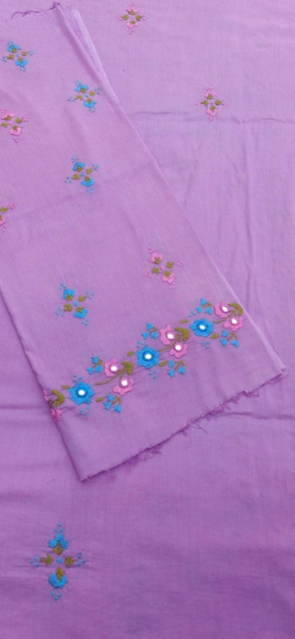 Lavender Floral Embroidered Lawn Shirt – Soft Blossom EditionAR Handwork 4