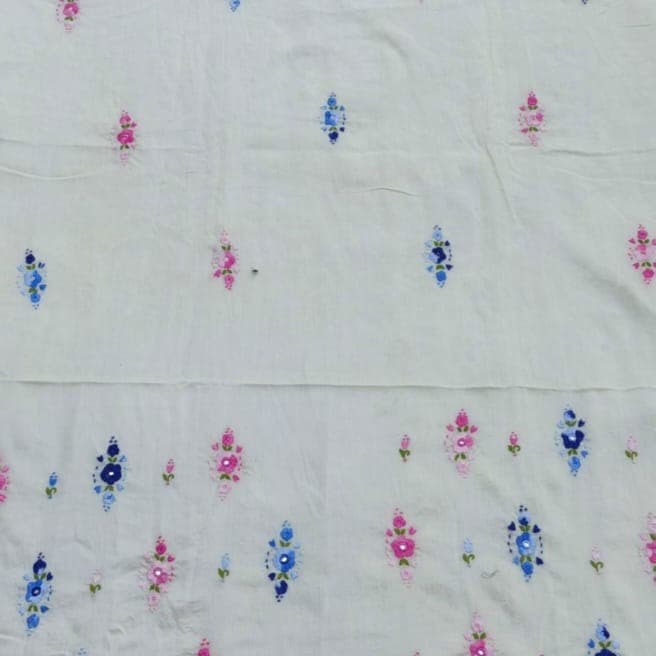 Off-White Hand Embroidered Mirror Work Shirt 2