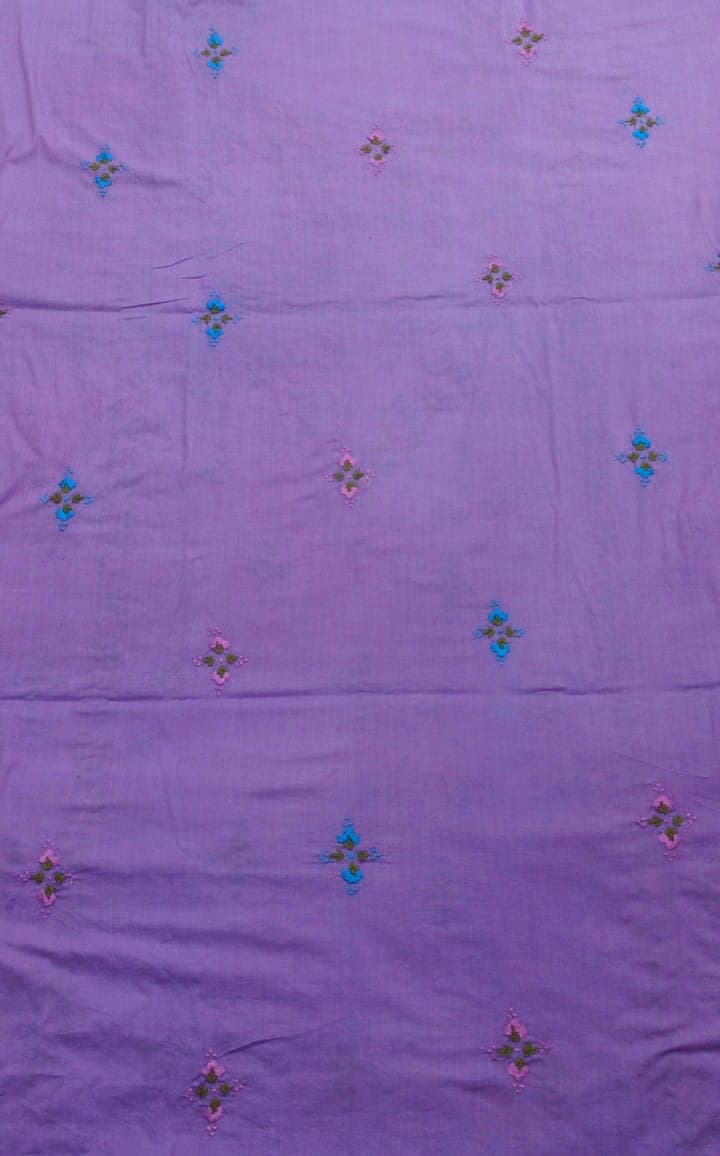 Lavender Floral Embroidered Lawn Shirt – Soft Blossom EditionAR Handwork 3